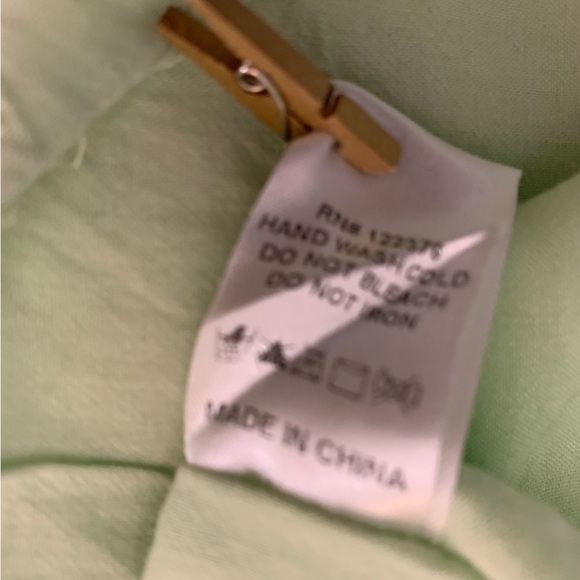 Mustard Seed Bright Green Sheer Lace Trim Top Size XL SALE - Picture 9 of 11